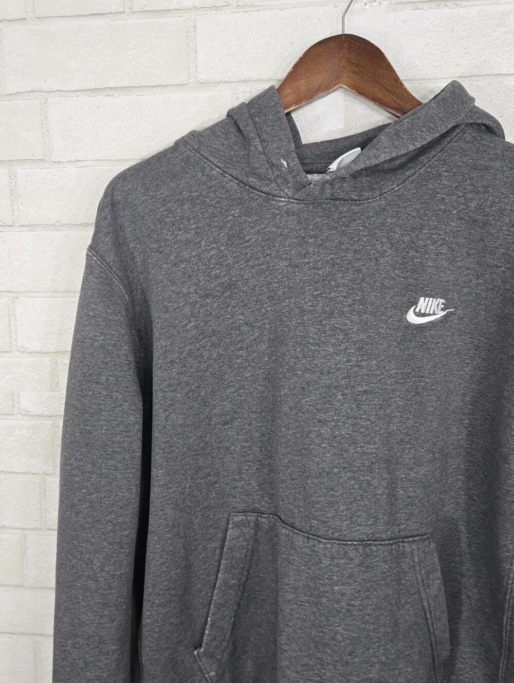 NIKE plain gray hooded sweatshirt - Picture 3 of 13